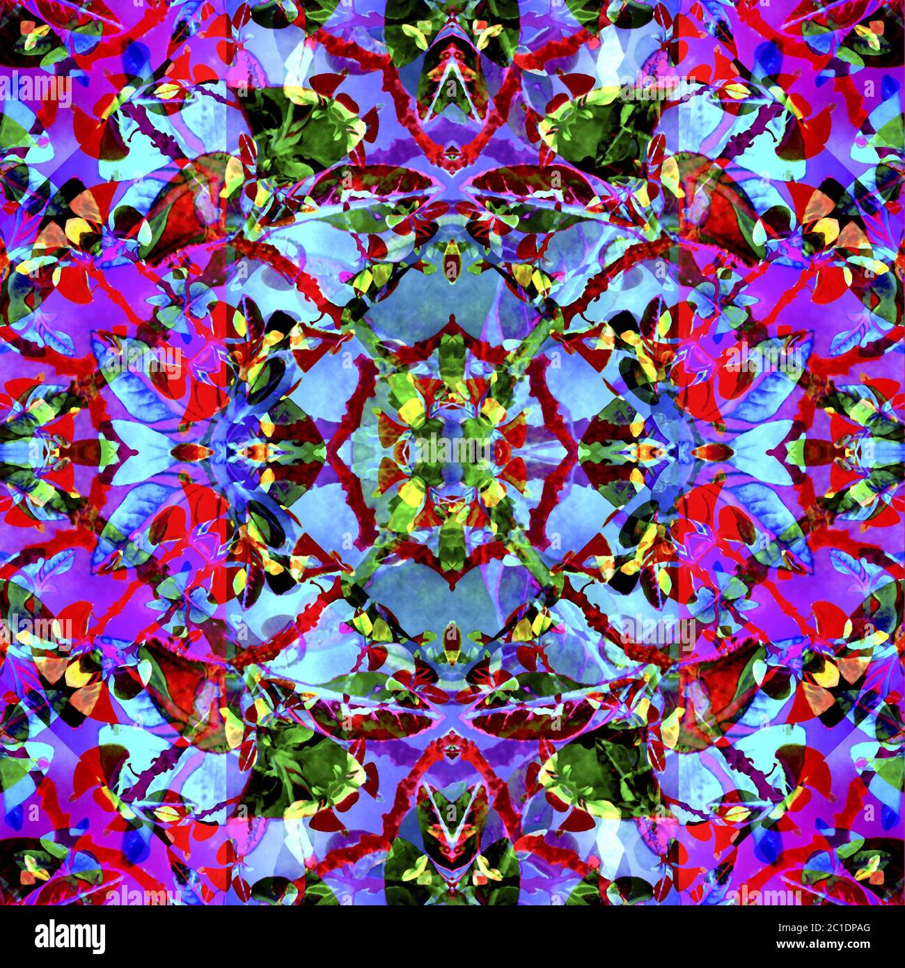 Multicolored Abstract Collage Seamless Pattern Stock Photo