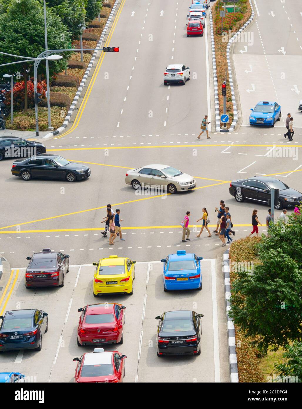 People top view zebra crossing hi-res stock photography and images - Alamy