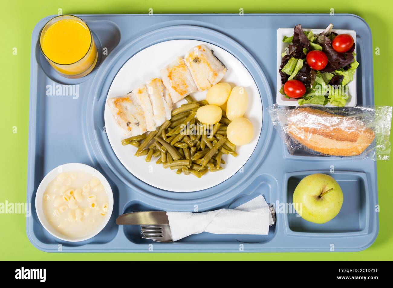 Food tray on the table in a room of a hospital Stock Photo Alamy