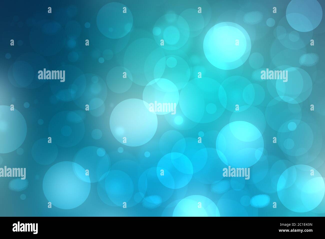 Abstract Gradient Of Light Blue Turquoise Dark Blue Background Texture With Glowing Circular Bokeh Lights Beautiful Colorful Spring Or Summer Backdro Stock Photo Alamy