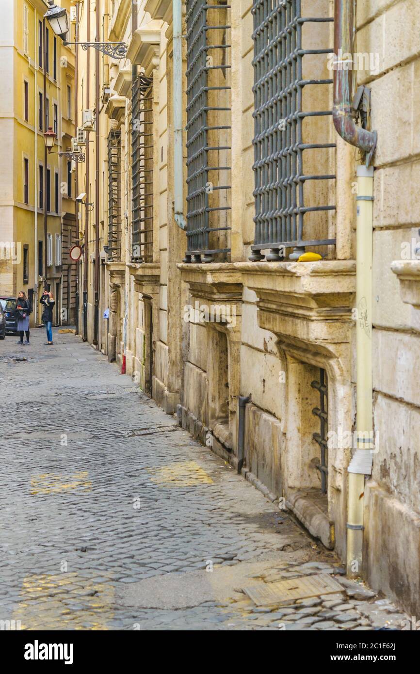 Cobblestone Street Rome Italy Stock Photo - Alamy
