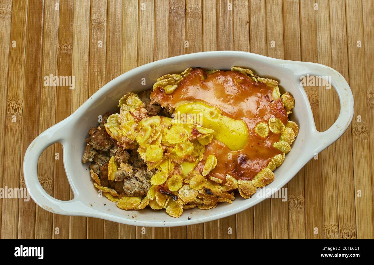 Oven Baked Frito Chili Pie Stock Photo Alamy