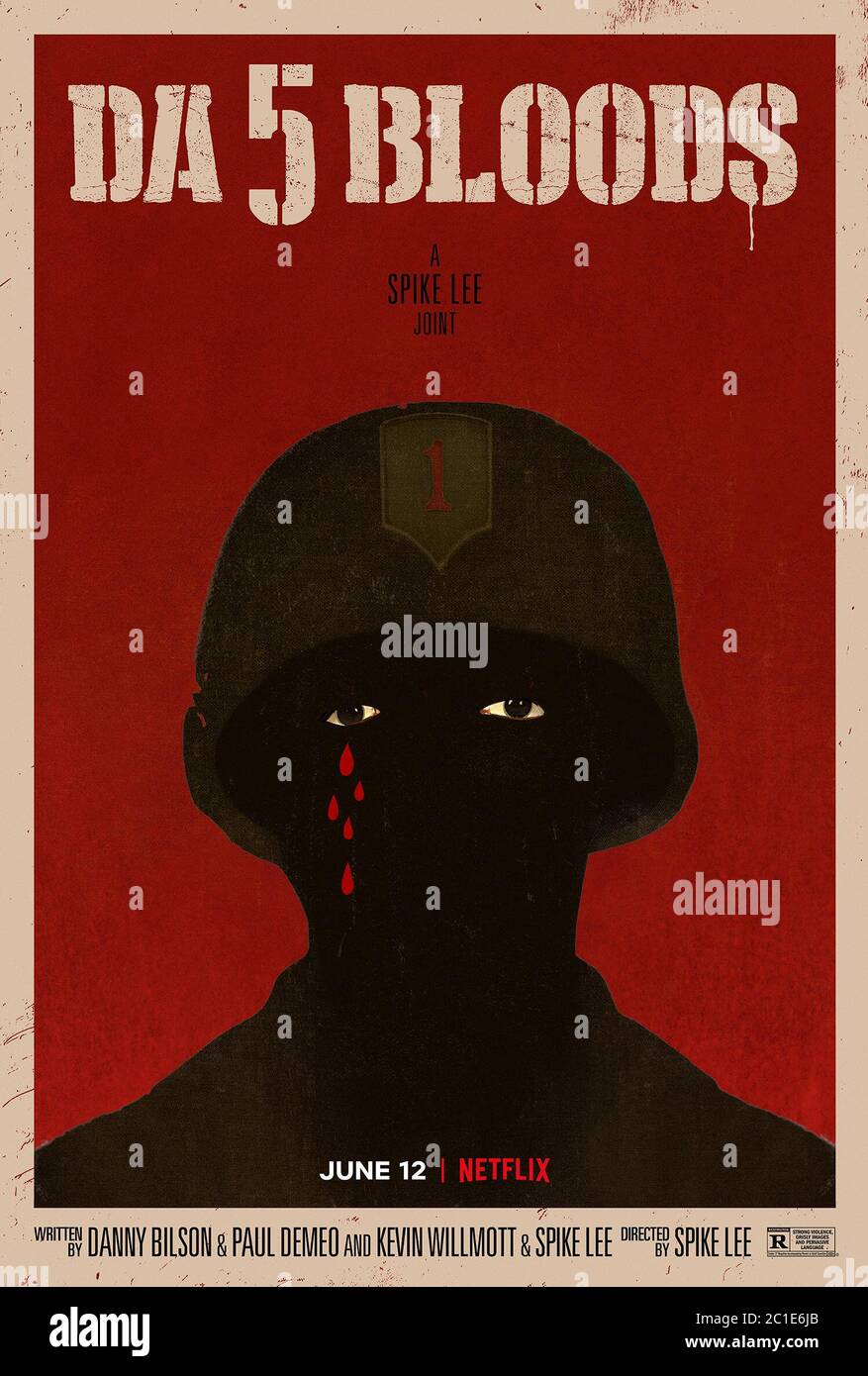 RELEASE DATE: June 12, 2020 TITLE: Da 5 Bloods STUDIO: DIRECTOR: Spike Lee PLOT: Four African-American vets battle the forces of man and nature when they return to Vietnam seeking the remains of their fallen Squad Leader and the gold fortune he helped them hide. STARRING: Poster Art. (Credit Image: © Netflix/Entertainment Pictures) Stock Photo