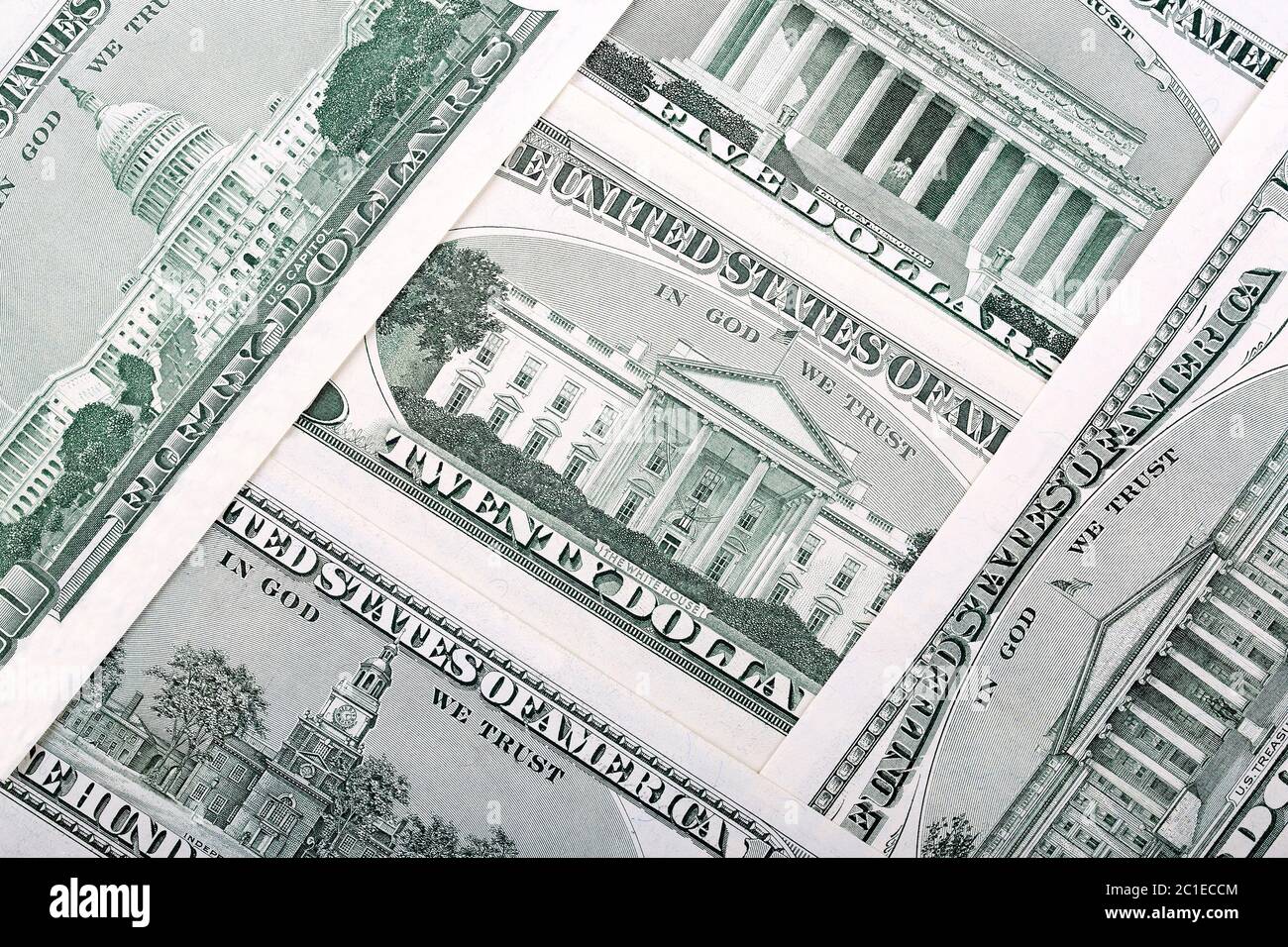 American dollars - reverse side, a background Stock Photo
