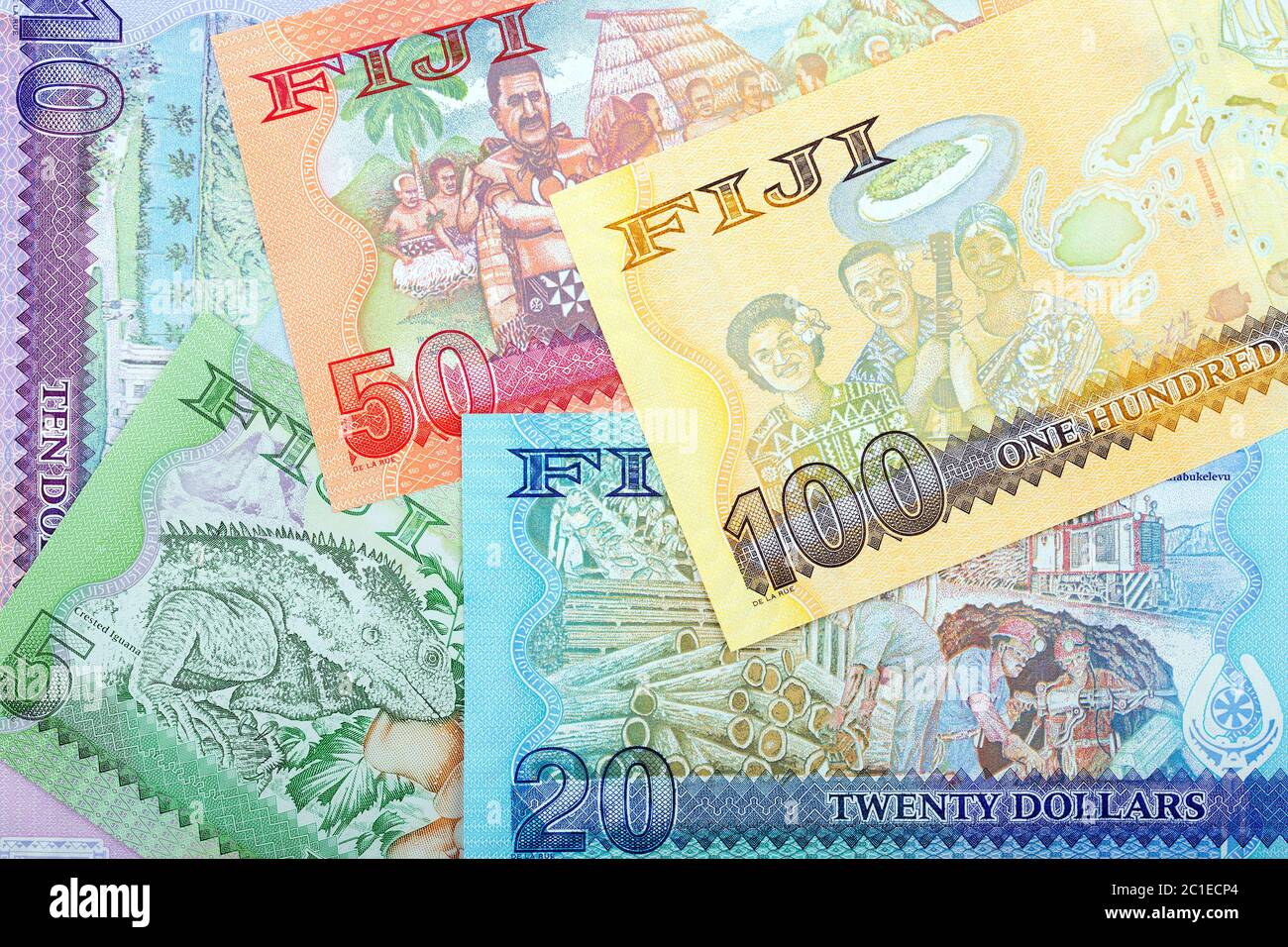 Fijian Dollars reverse side, a background Stock Photo Alamy