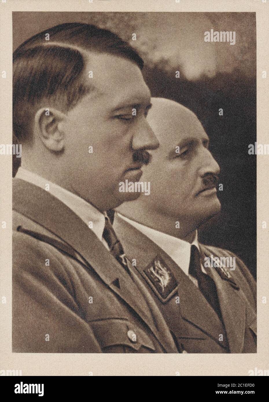 Adolf Hitler and virulent Anti-Semite Julius Streicher issued by and to benefit SS Sturmbanns I/3 (The Munich SS battalion) Stock Photo