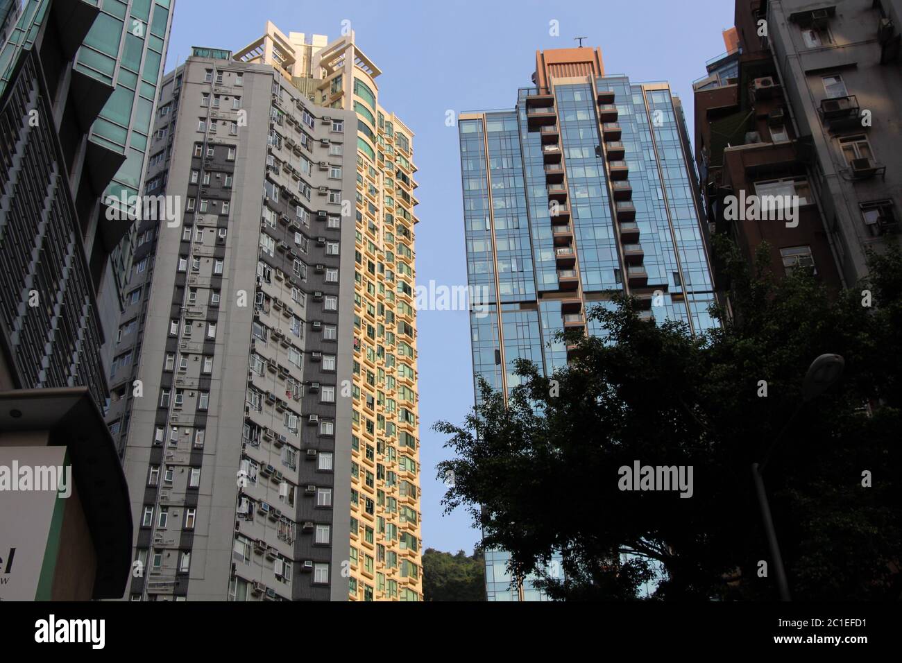 Tall residential buildings near Causeway Bay, Hong Kong Stock Photo - Alamy