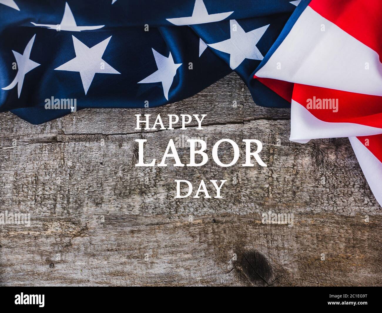 LABOR DAY. Hand tools lying on the table Stock Photo