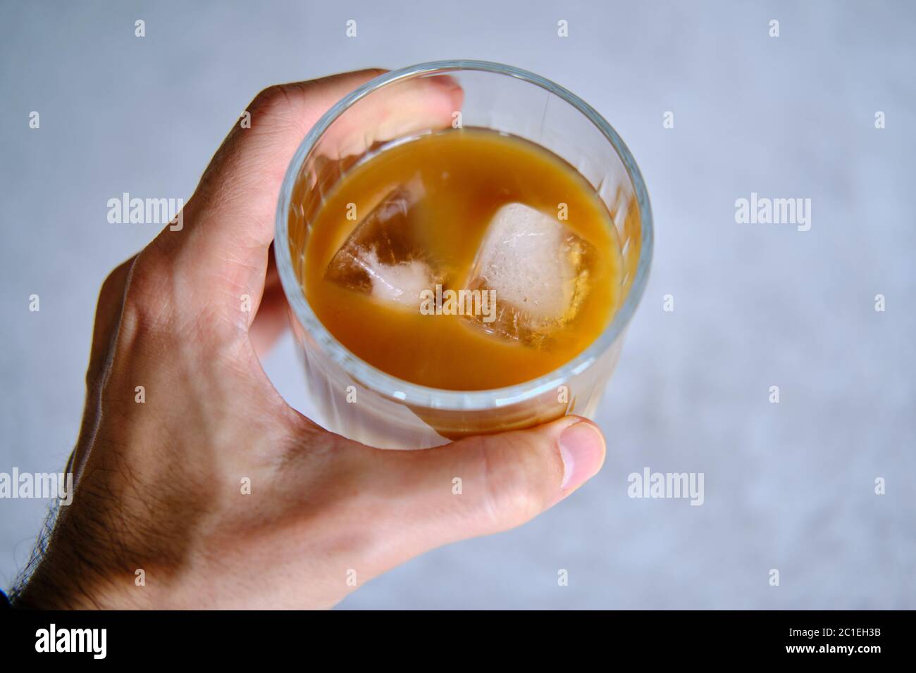 Cold brew coffee with irish cream, alcoholic refreshing summer drink