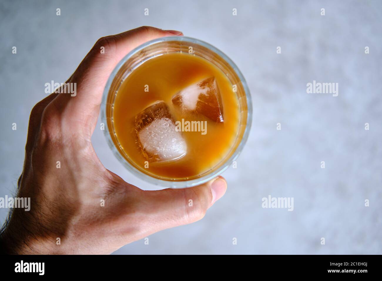 Cold brew coffee with irish cream, alcoholic refreshing summer drink