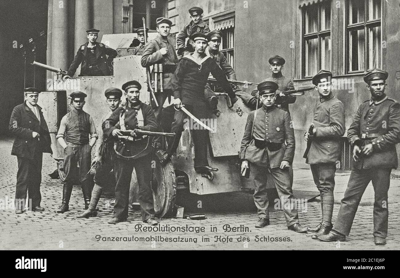 Street's fights in Berlin. Germany. 1919. Stock Photo
