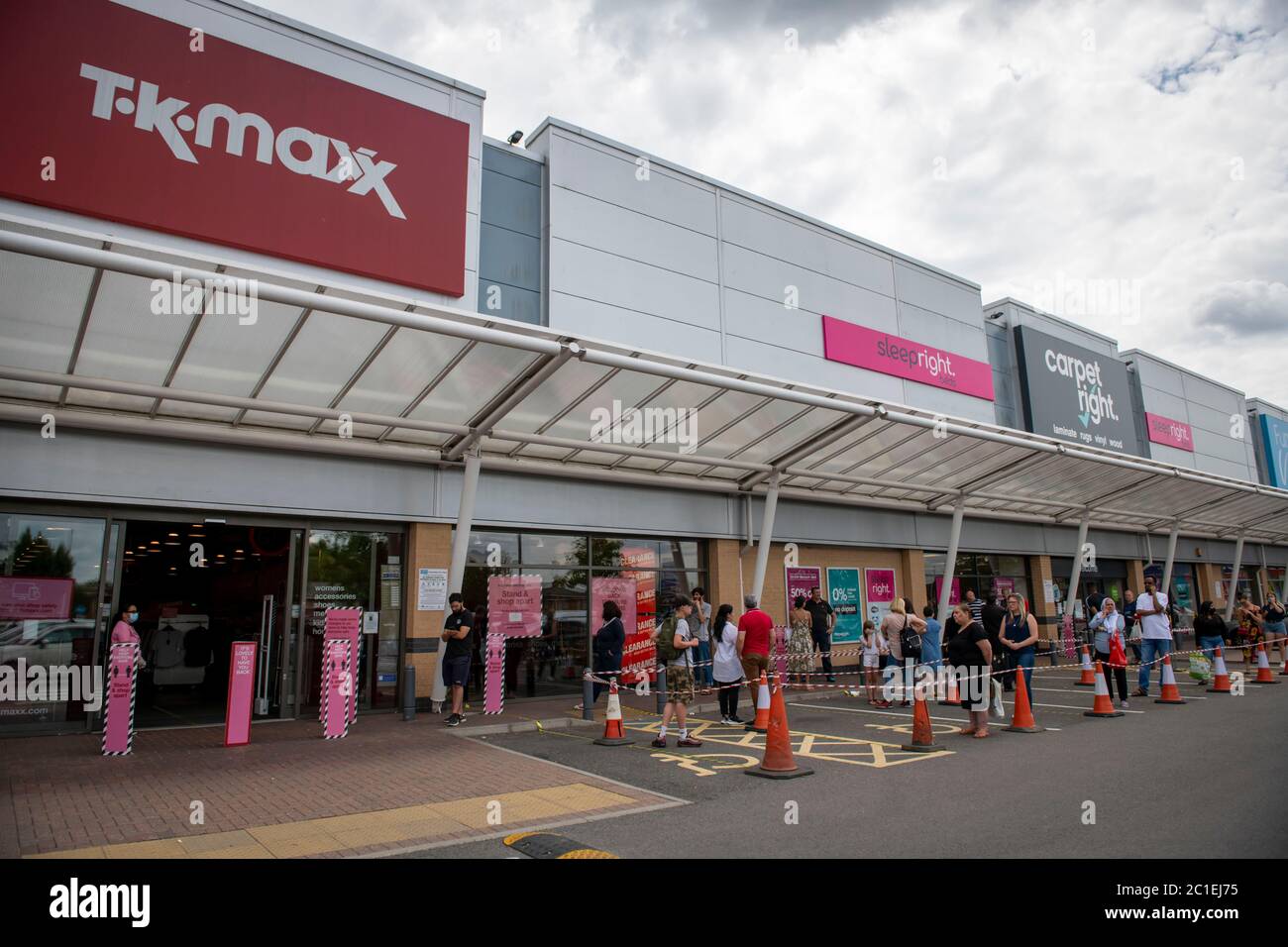 Social distancing in TK Maxx Ruislip, London Borough of Hillingdon