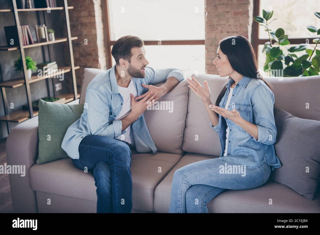 Wow really. Crazy excited man communicate woman she tell say him ...