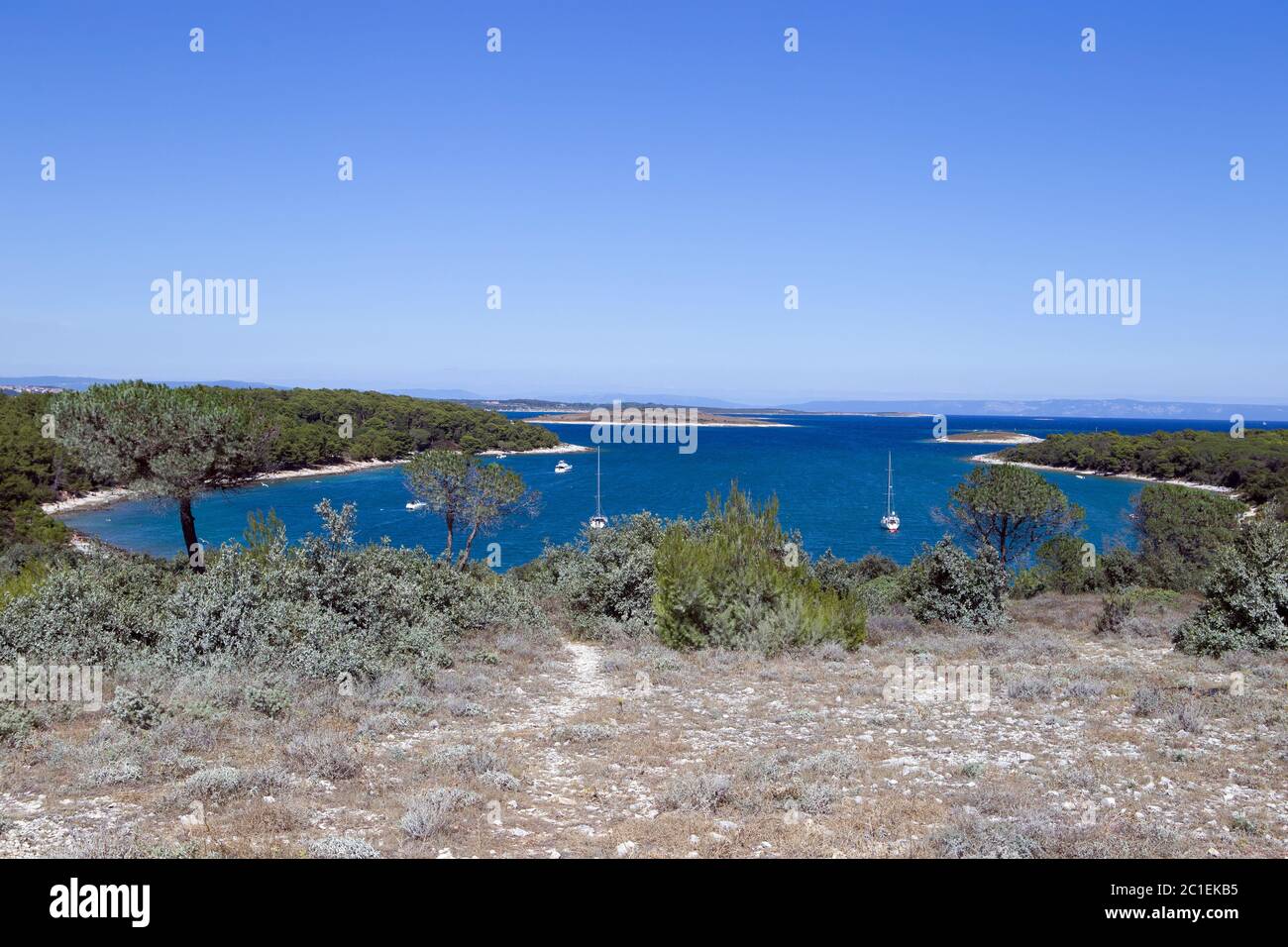 Nature Park Cape Kamenjak in Croatia / Istria with its beautiful coastline Stock Photo