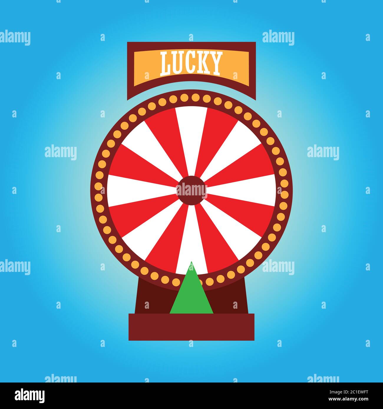fortune wheel for gambling concept. vector illustration Stock Vector