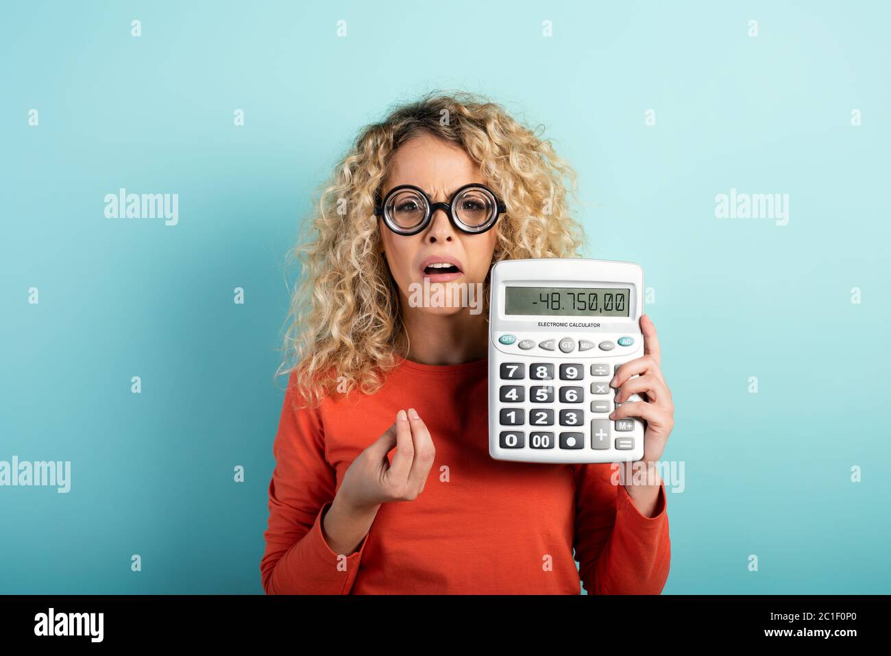 Unhappy Math Math calculator unhappy hi-res stock photography and images - Alamy