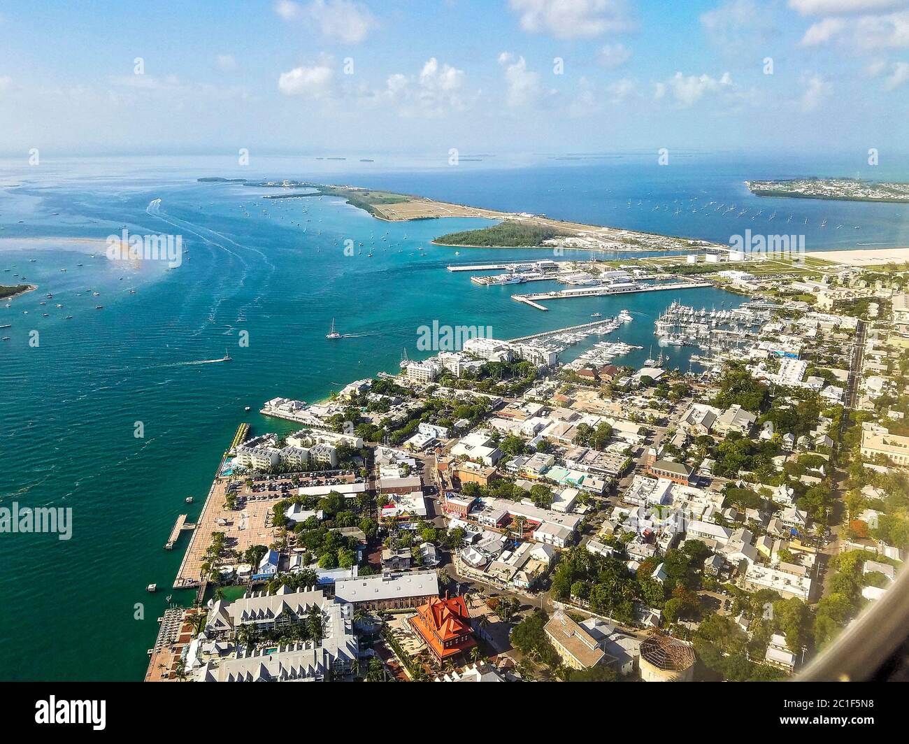 Coming into Key West, Florida, by air Stock Photo Alamy