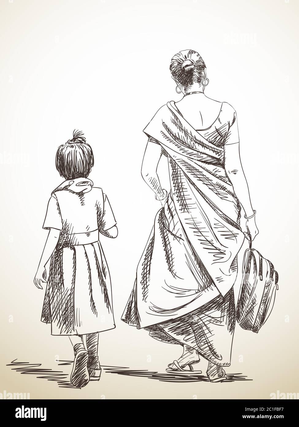 Buy A Realistic Pencil Sketch of Mother-daughter Love Canvas Prints Mother  and Daughter in Nature's Embrace PNG, JPG & MP4 Collection Online in India  - Etsy