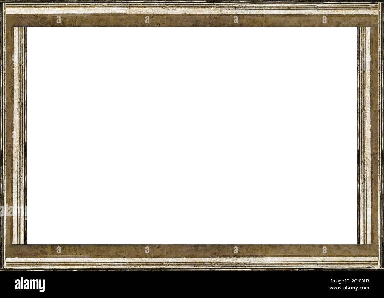 White Landscape Background with Decorated Borders Stock Photo