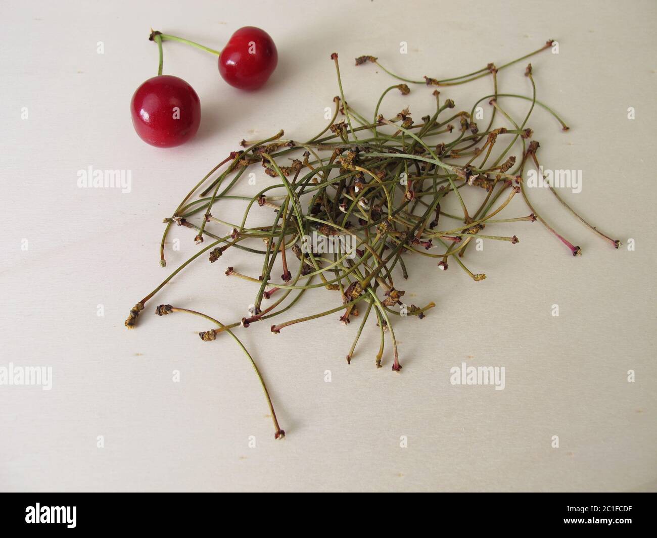 Dried cherry stems Stock Photo Alamy