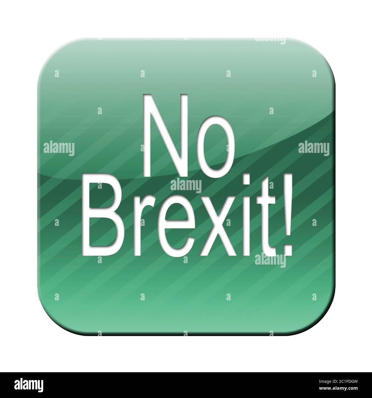 no brexit - 3D button - symbol Stock Photo