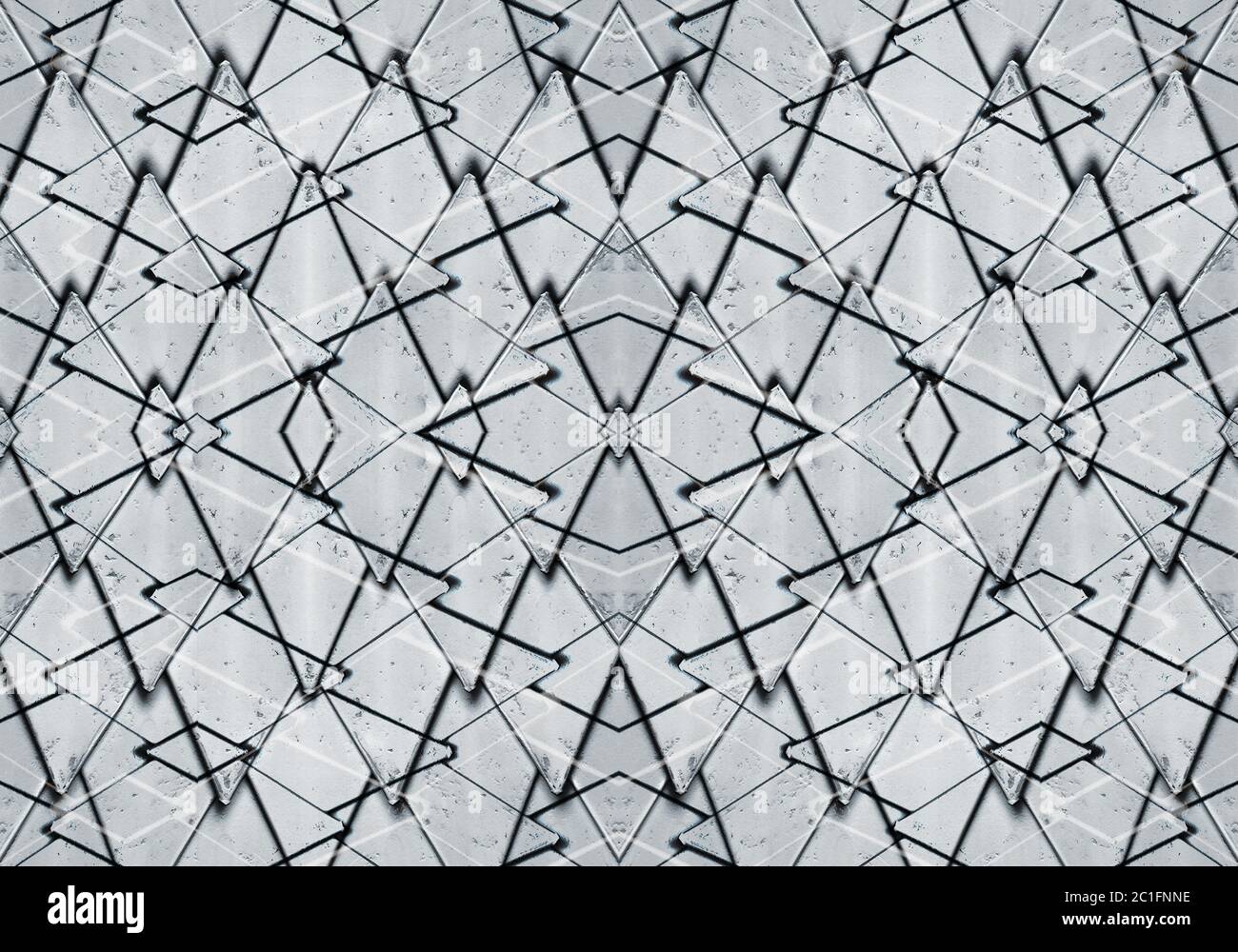 Metallic Polygons Pattern Stock Photo