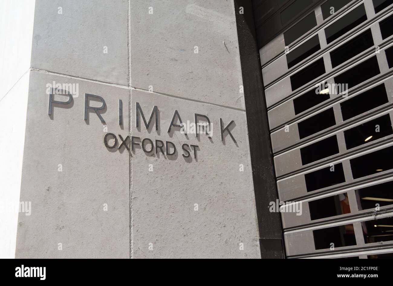 Primark sign on Oxford Street. London Stock Photo