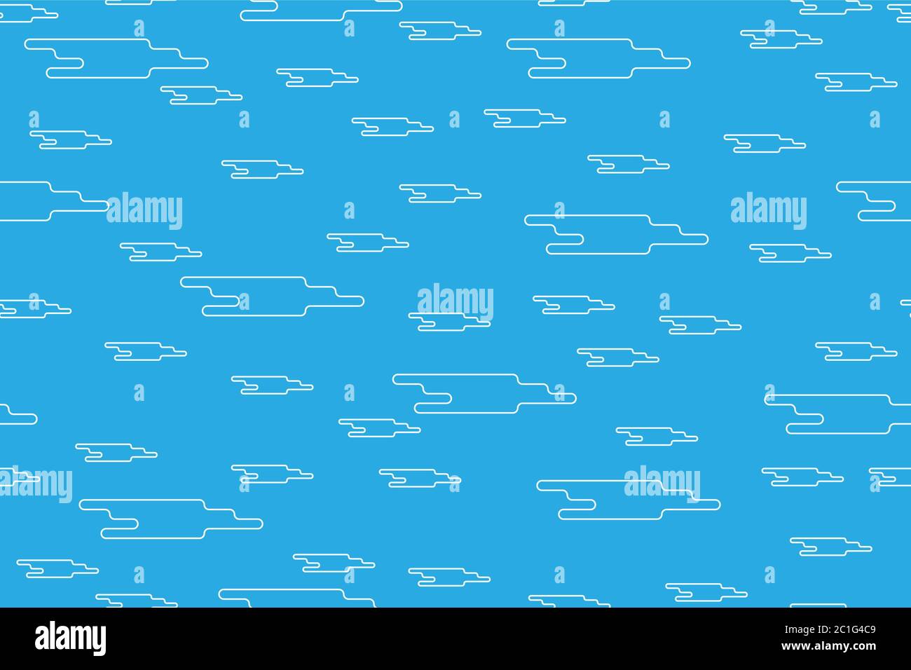 Seamless cloud pattern in an abstract style. Simple vector illustration for simple backgrounds, textures, textiles and packaging Stock Vector