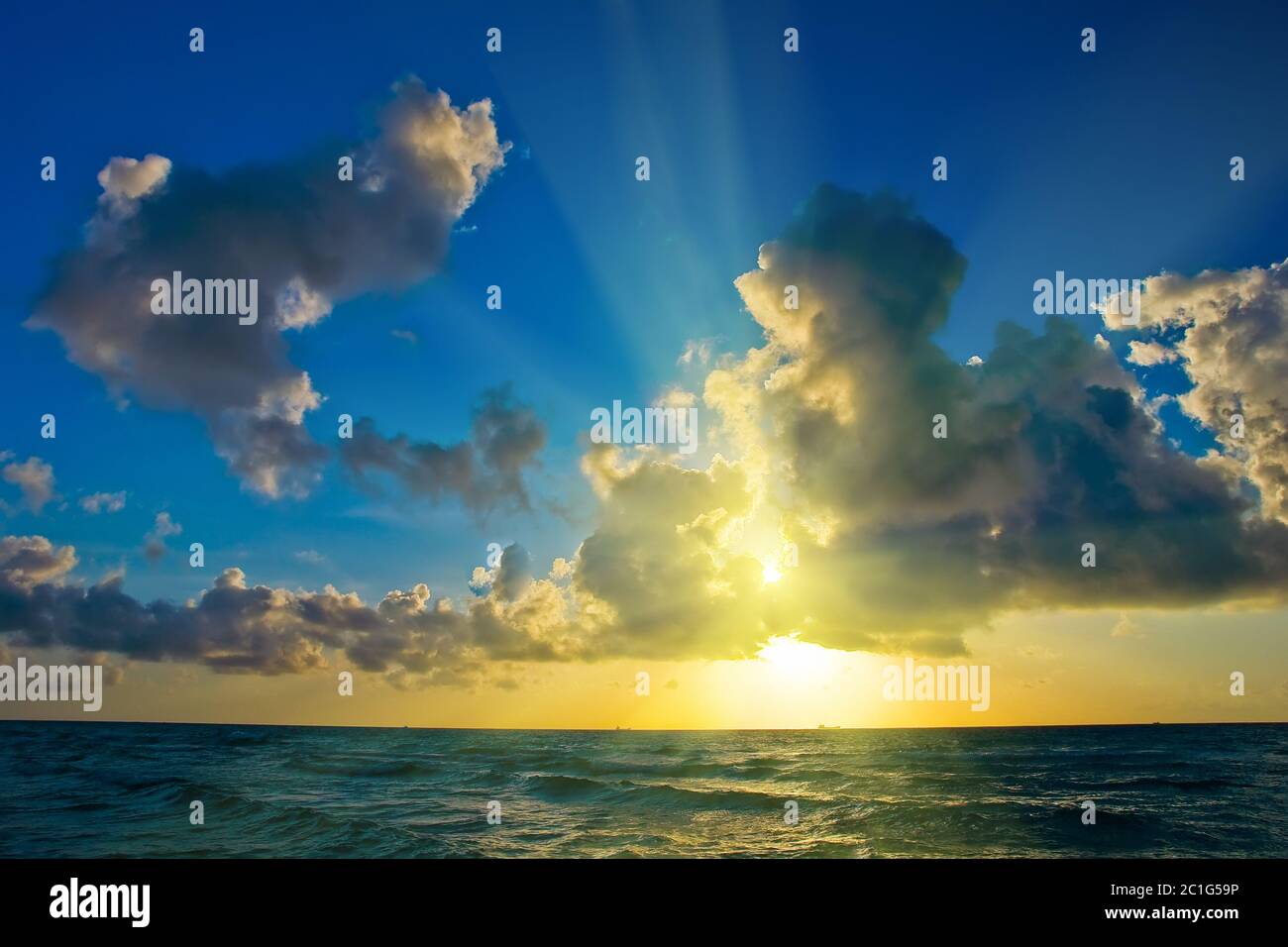 Sunrise over Atlantic ocean Stock Photo - Alamy