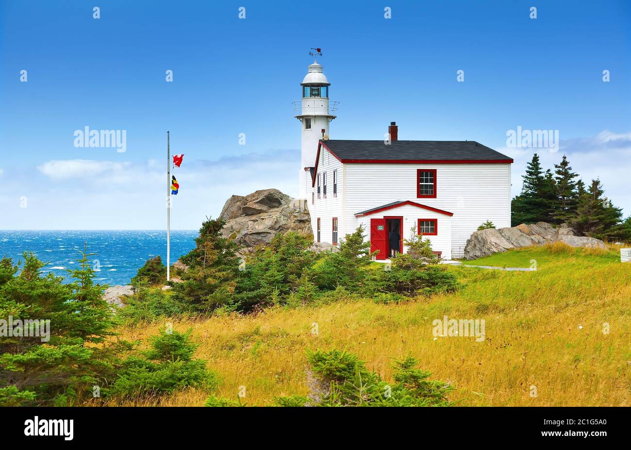 Lobster Cove Head Lighthouse Stock Photo Alamy