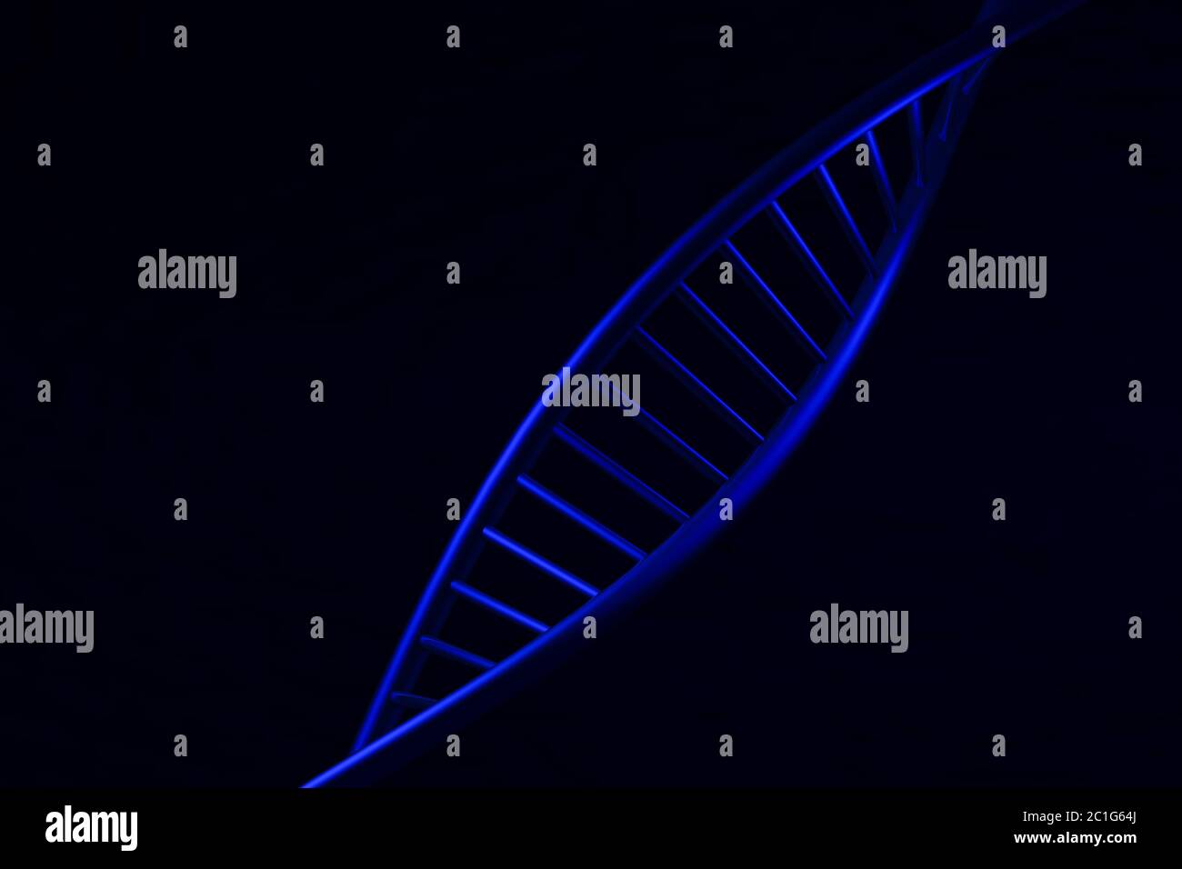 Digital illustration DNA structure render with 3D Stock Photo