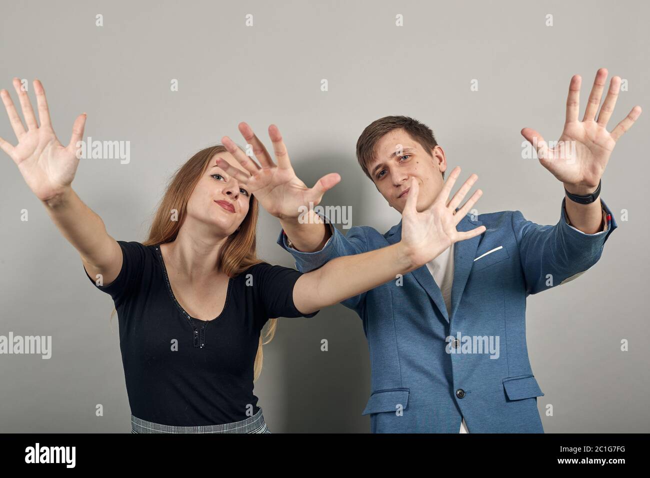 Arms wide open ready hug, fingers a cuddle , opening hands give free enfold Stock Photo Alamy