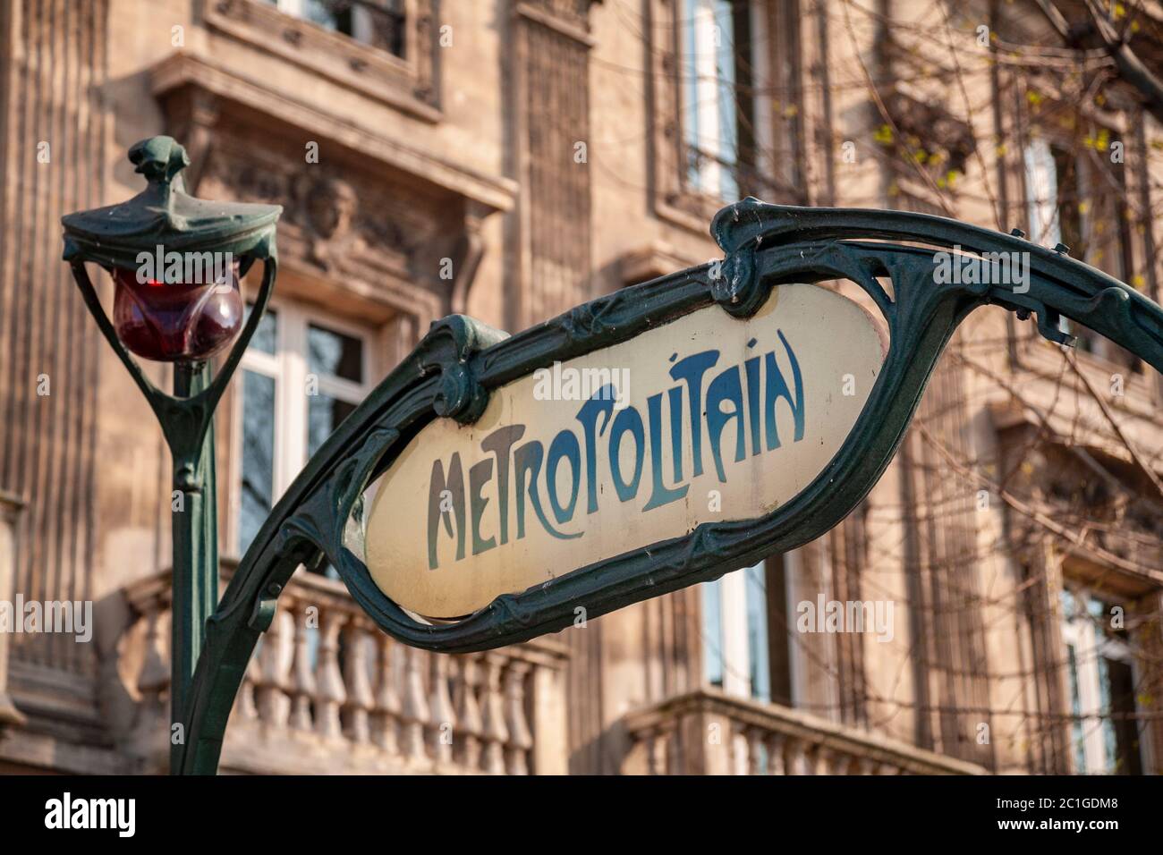 Metro sign, Saint-Michel, Paris, France Stock Photo