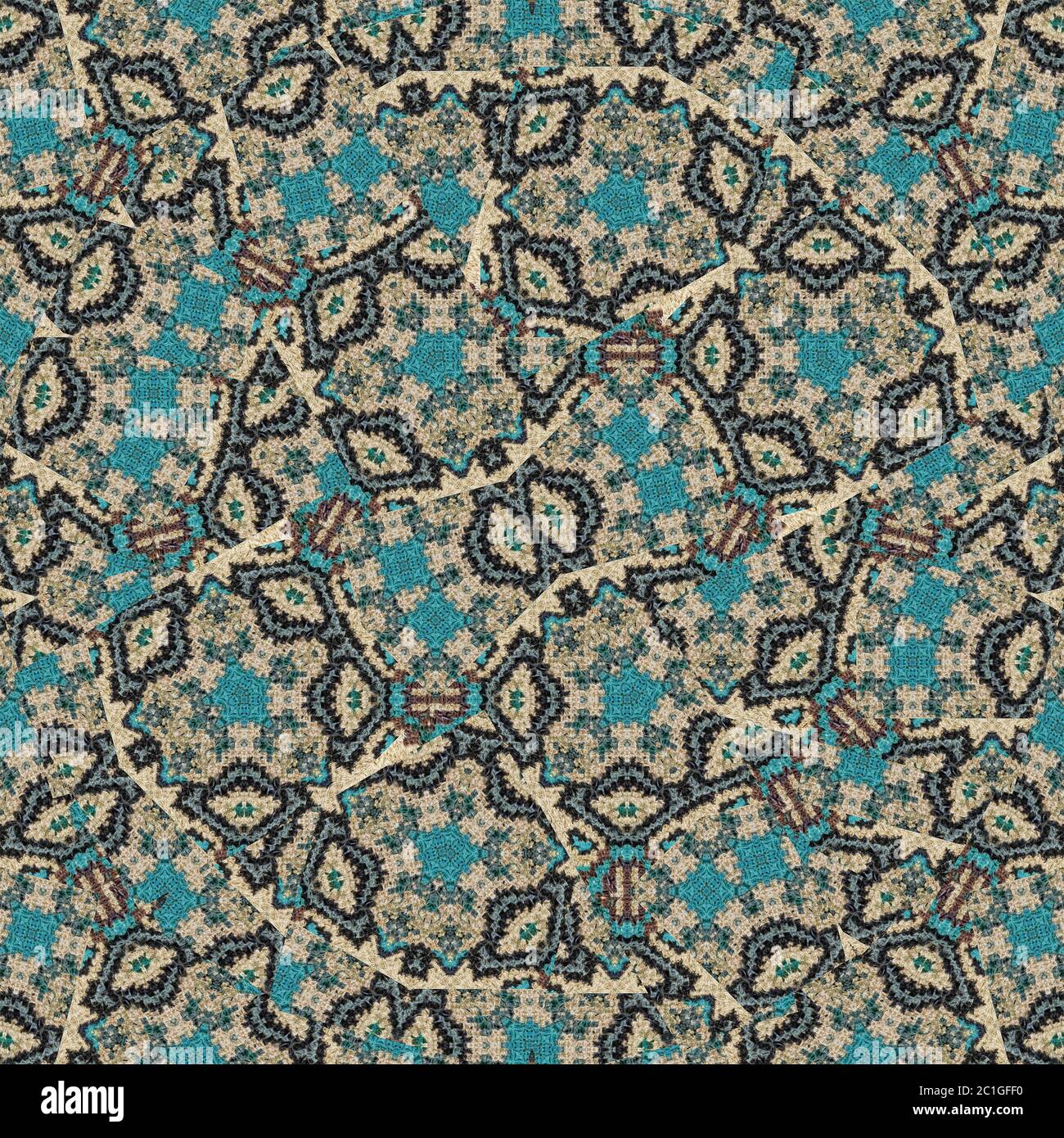 Fabric Ethnic Art Seamless Pattern Stock Photo