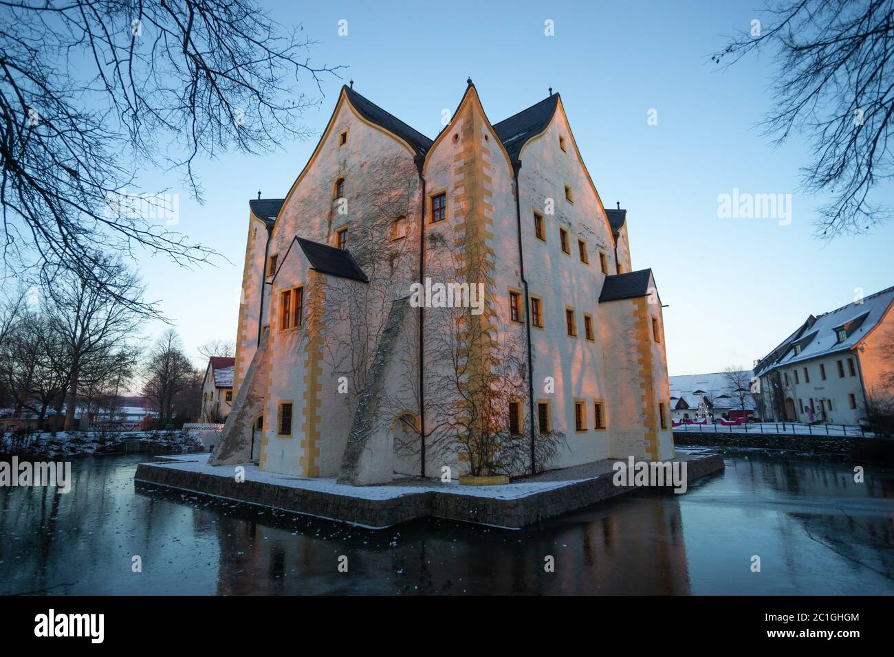 Water Castle Klaffenbach near Chemnitz in Winter Stock Photo - Alamy