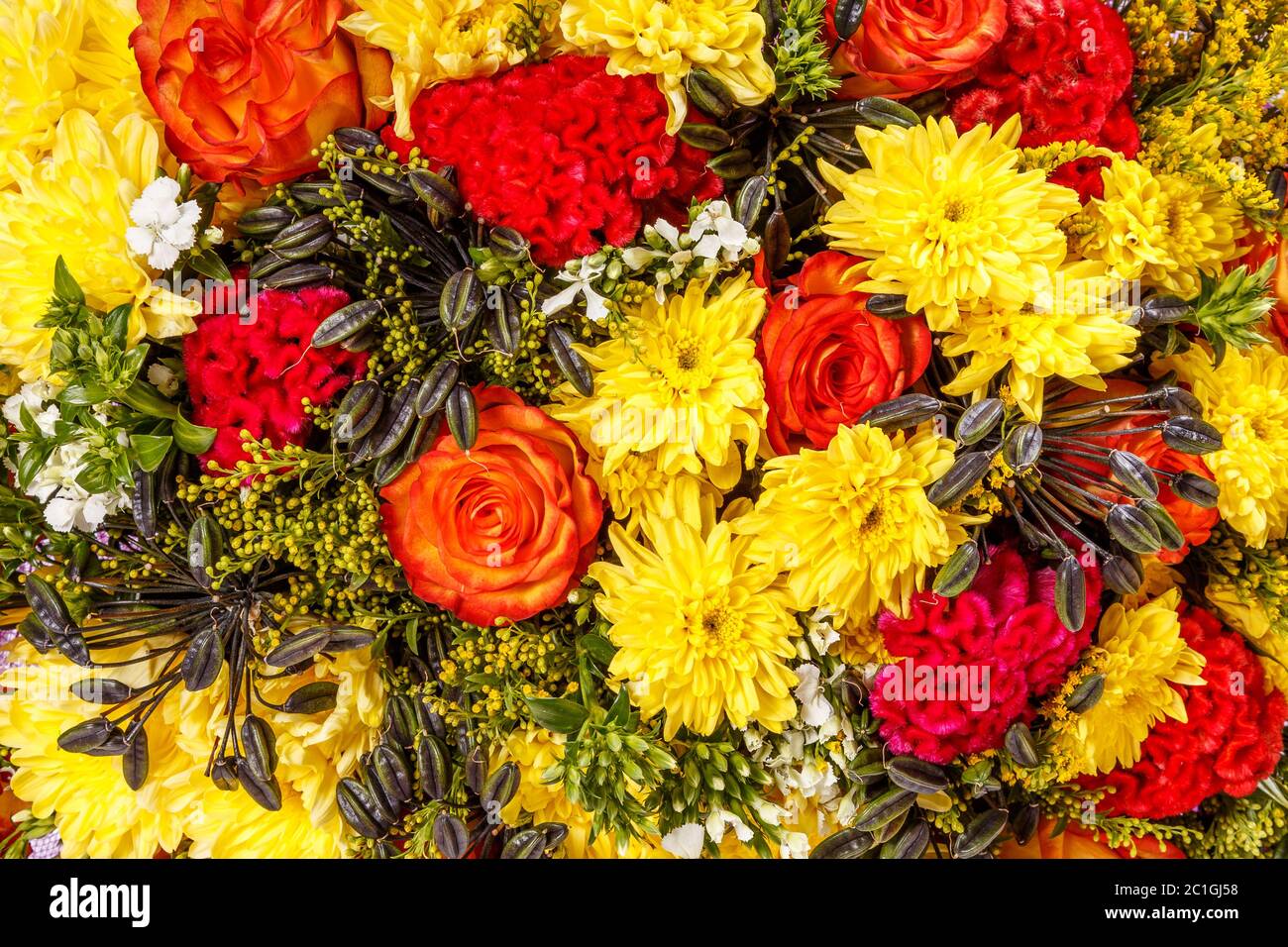 Beautiful flowers background for wedding scene Stock Photo
