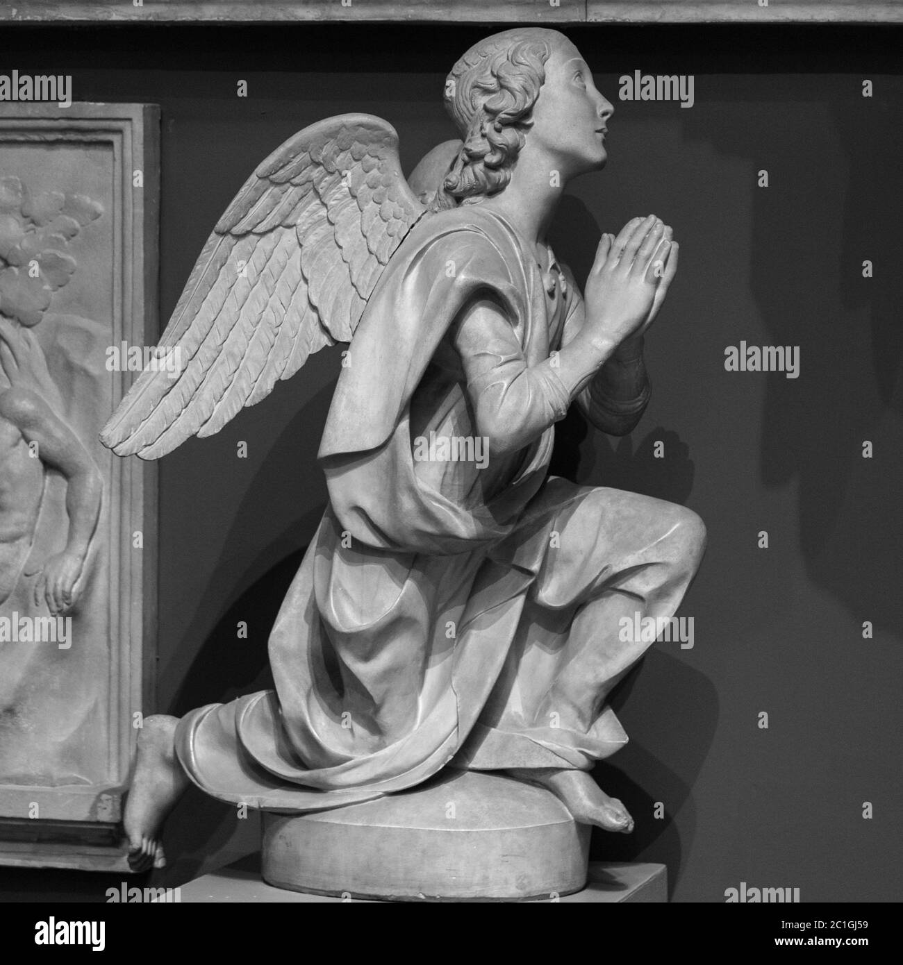 Stone Figurine Angel in Prayer 
