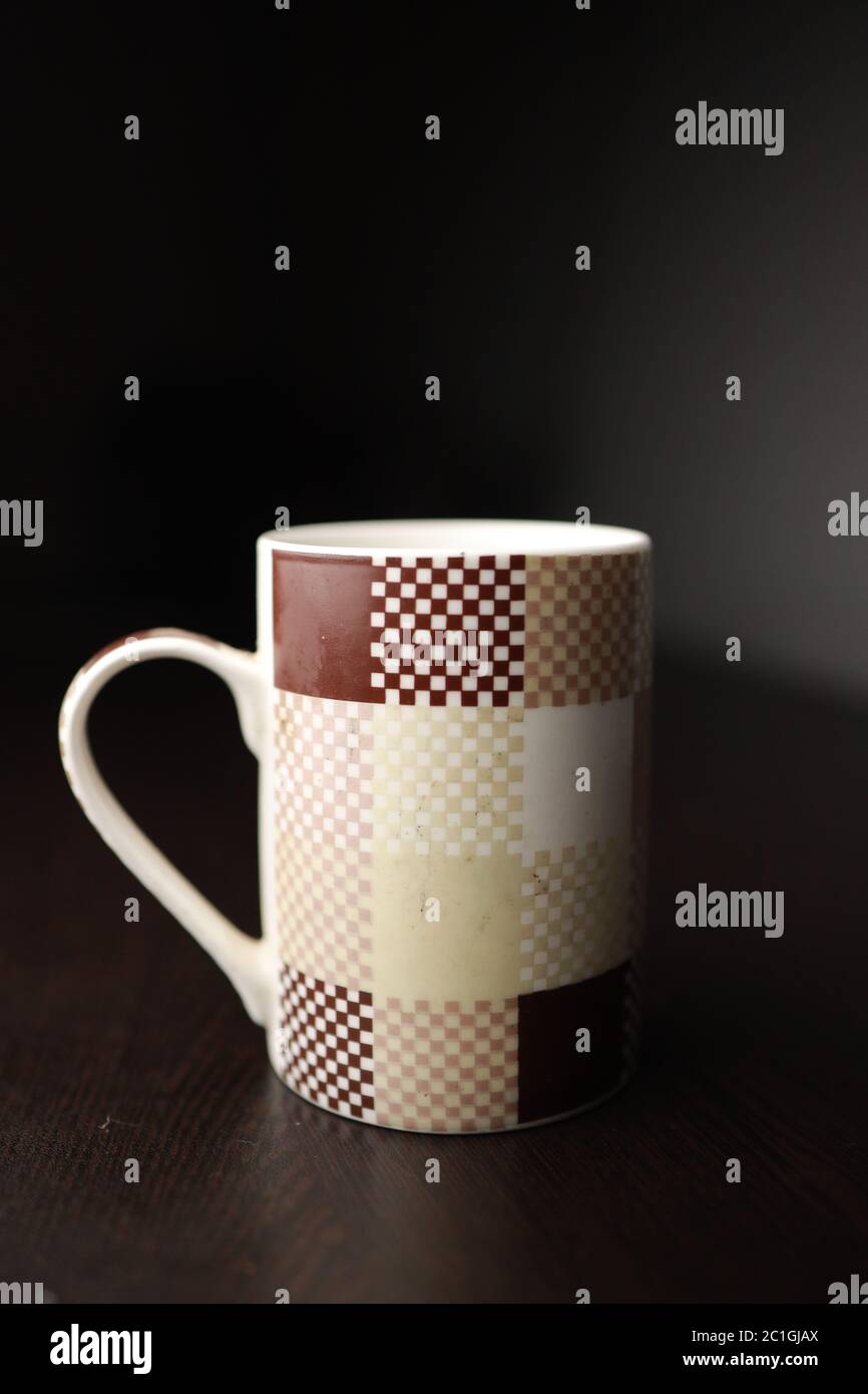 Ceramic Coffee Mug Traditional Design Stock Photo