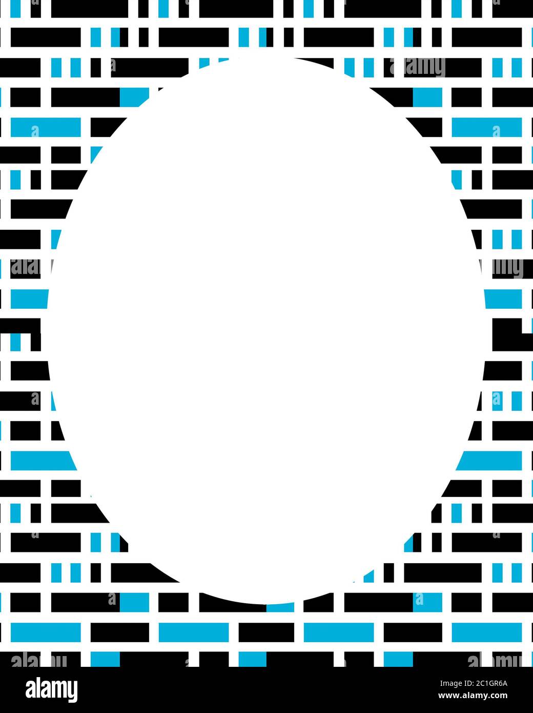 Circle Frame Background with Decorated Borders Stock Photo