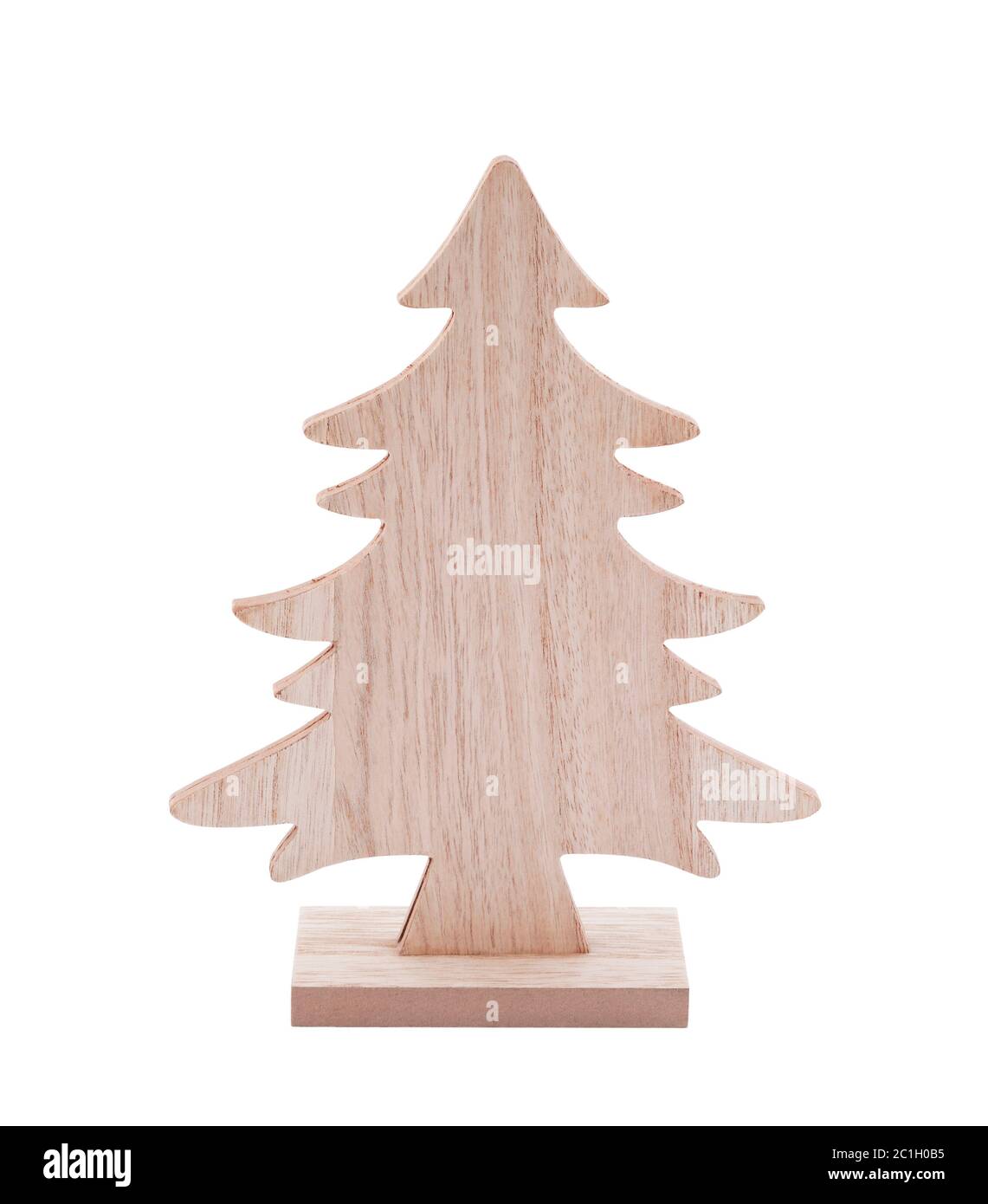 Wooden Christmas tree shape with clipping path Stock Photo - Alamy