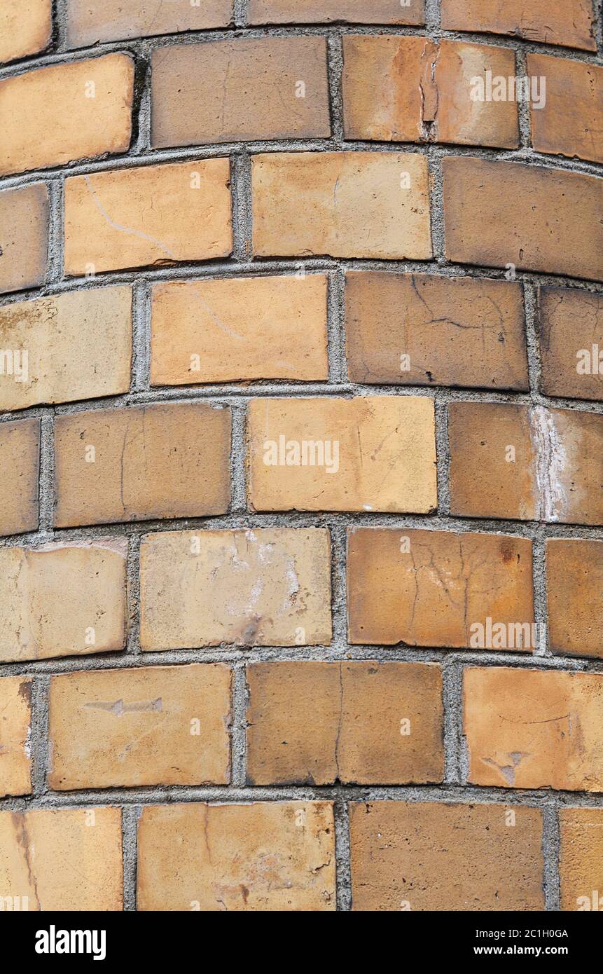 Wall from a white brick closeup Stock Photo