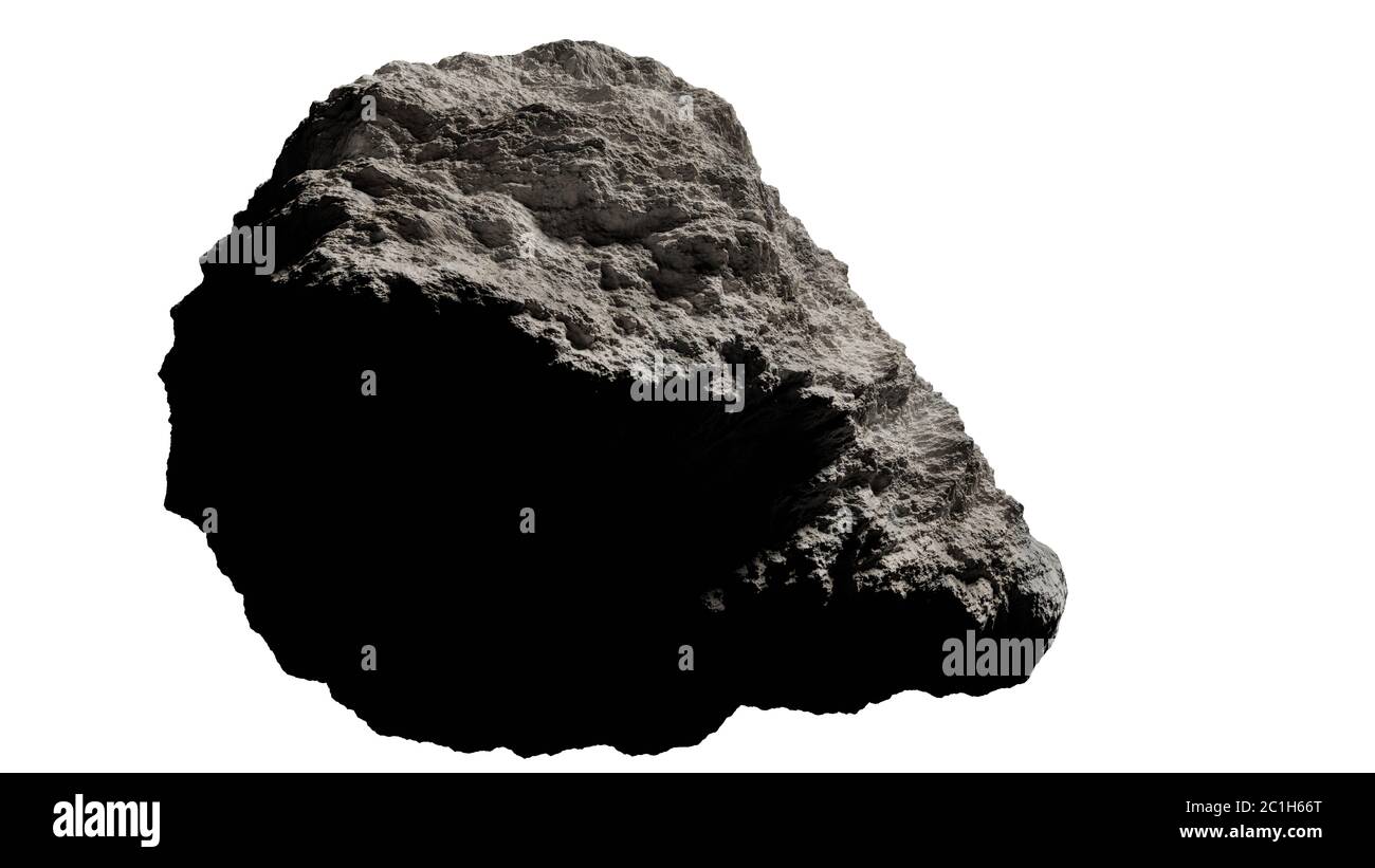 asteroid isolated on white background Stock Photo