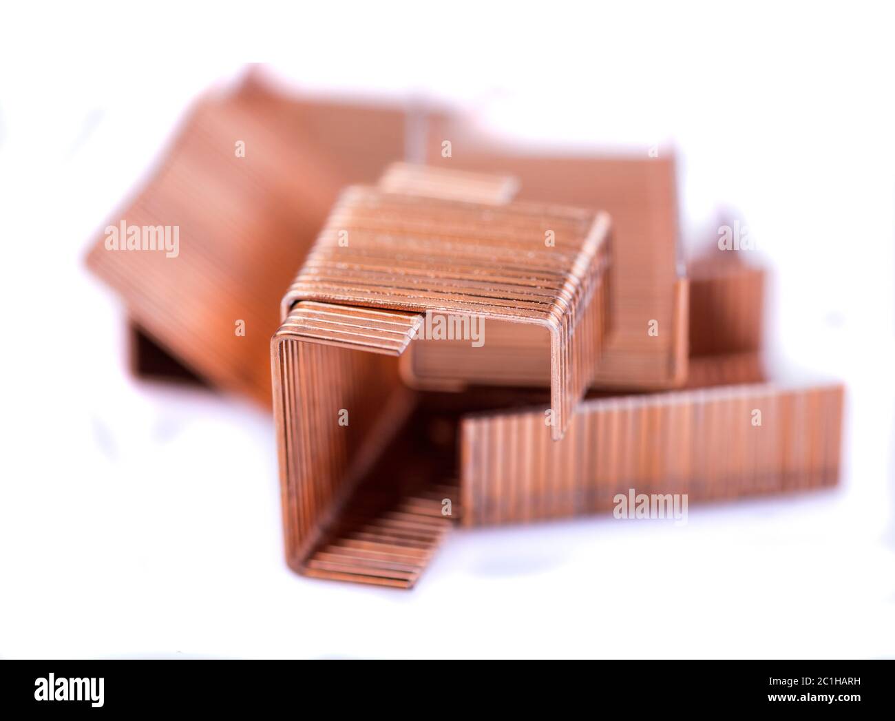 staples in closeup Stock Photo Alamy