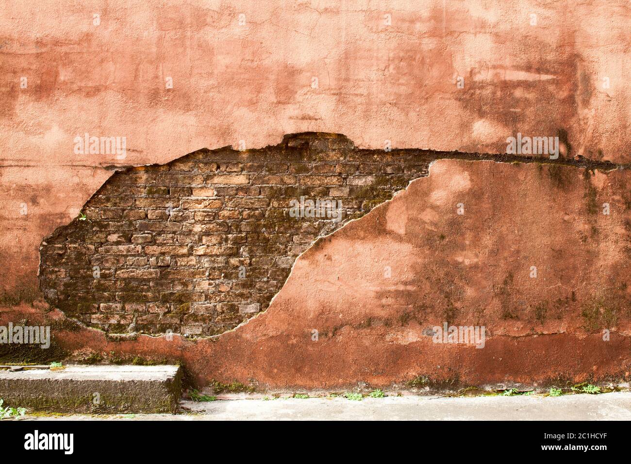 Old brick orange wall pattern texture Stock Photo - Alamy