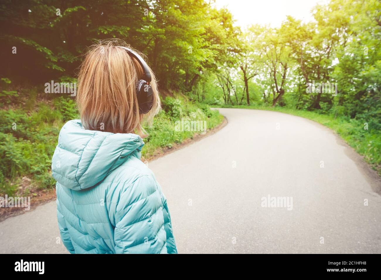 Slim blonde girl hi-res stock photography and images - Alamy