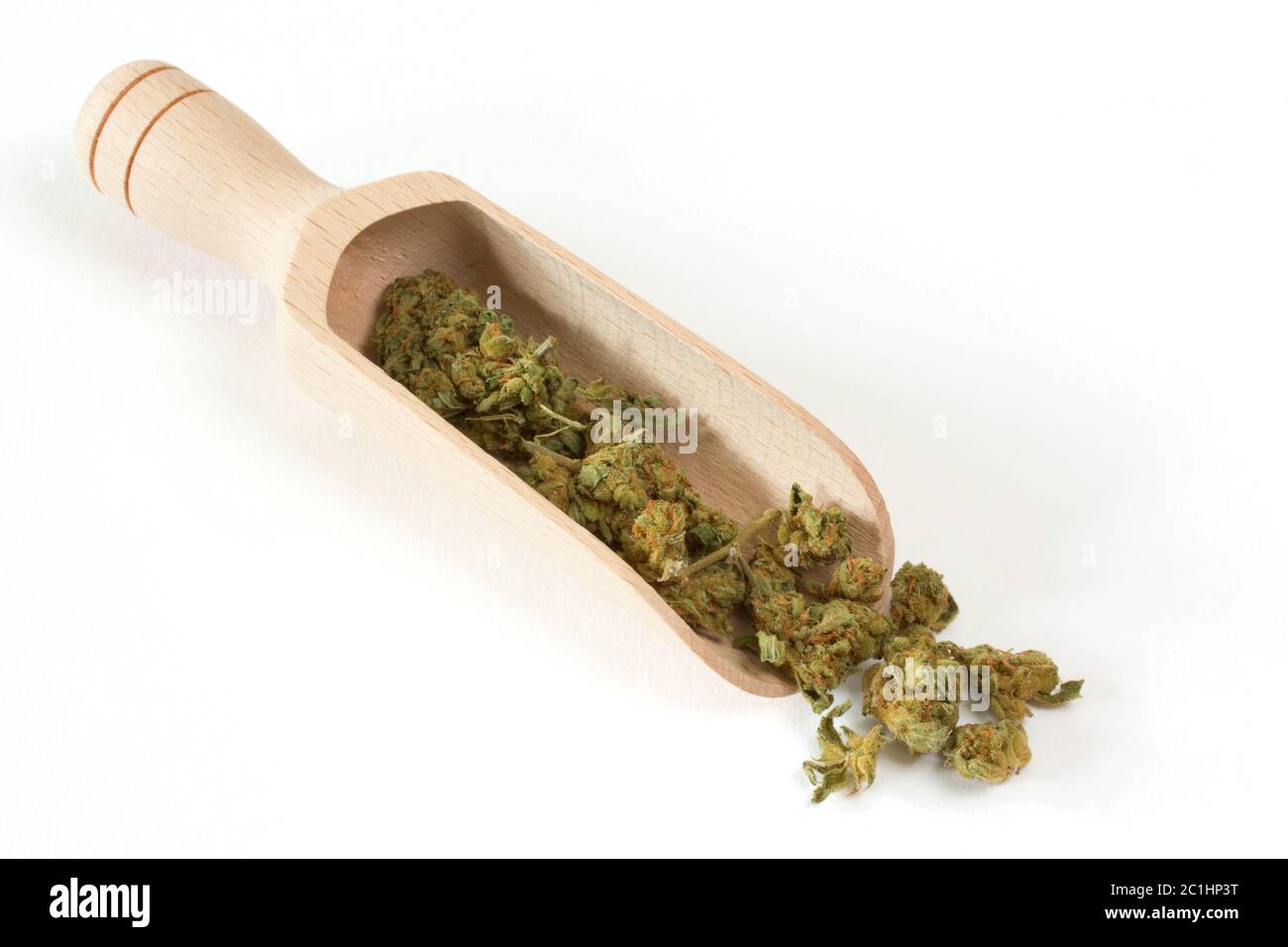 dried buds of cannabis Stock Photo