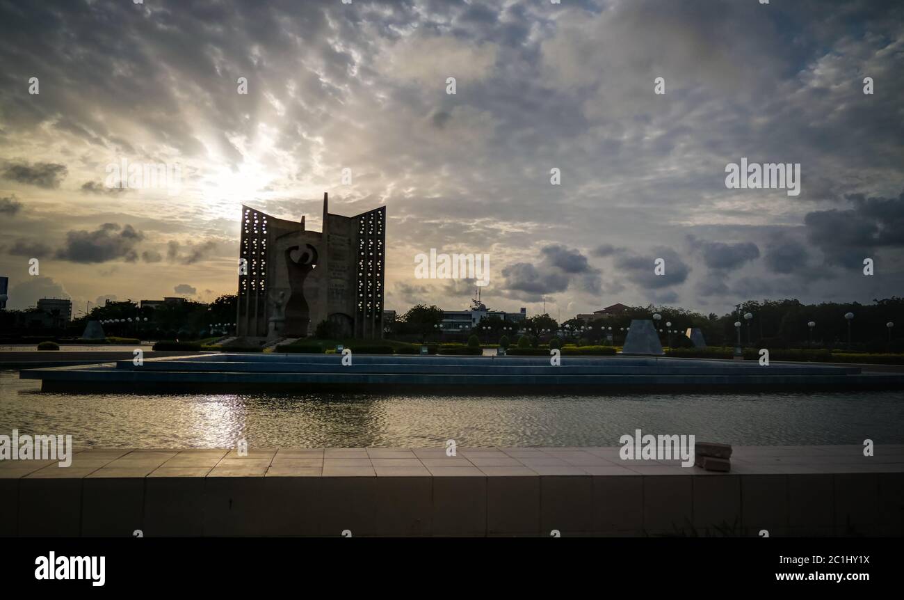 Exterior view to Monument de le independance, Lome, Togo Stock Photo