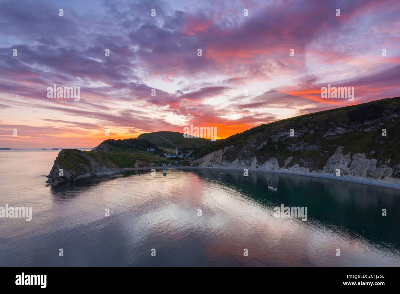 Lulworth Cove Dorset UK 15th June 2020 UK Weather A Dramatic 