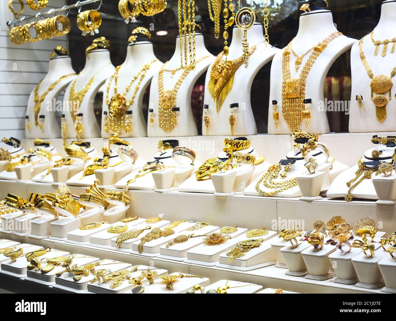 Gold market in Sharjah City Stock Photo