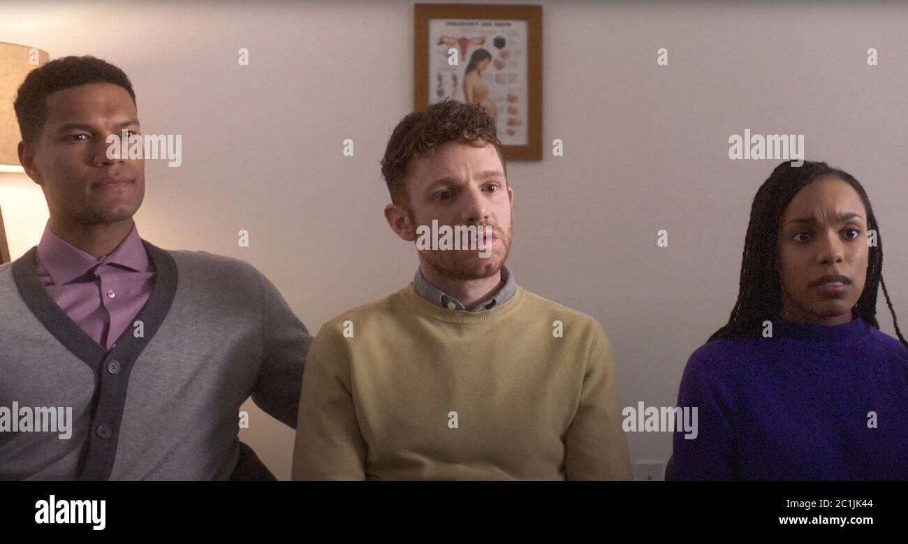 THE SURROGATE, from left Sullivan Jones, Chris Perfetti, Jasmine